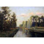 Robert Ward "van" Boskerck (American, 1855-1932)oil on canvasRiver landscapesigned15 x 21in.