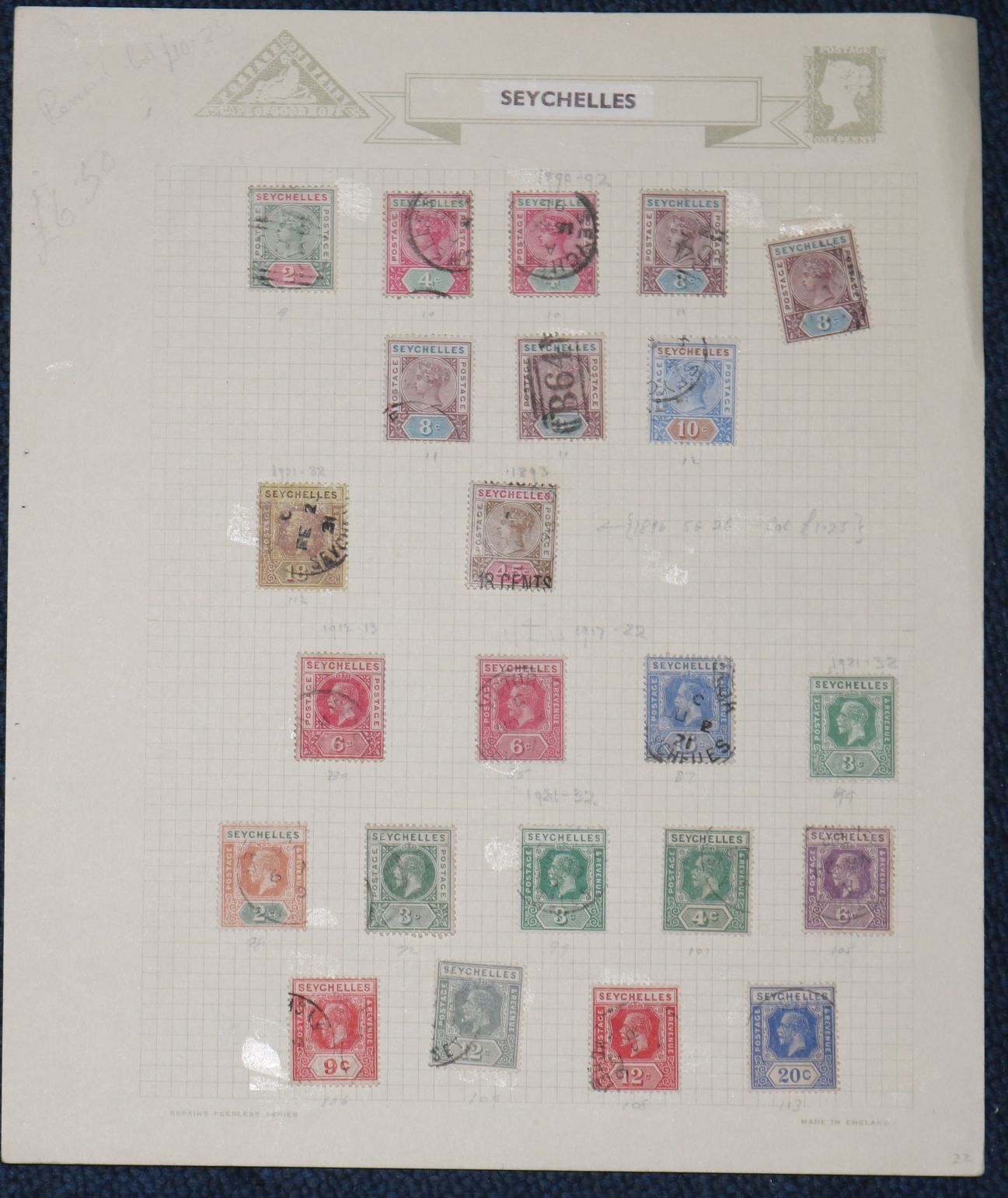 A QV to QEII selection of British Empire stamps in a stockbook including Ascension Island 11/2d with - Image 3 of 3