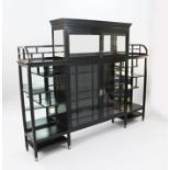 Edward William Godwin (1833-1886) - a rare ebonised mahogany display cabinet, c.1872-75, probably