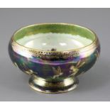 Daisy Makeig-Jones. A Wedgwood 'Leapfrogging Elves' pattern Black Fairyland lustre Empire bowl, gilt