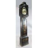 Jno. Robinson of Westminster. An early 18th century black lacquered eight day longcase clock, the 12