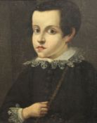 Early 17th century Florentine Schooloil on canvasPortrait of a youth wearing a lace trimmed jacket16