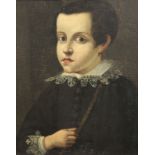 Early 17th century Florentine Schooloil on canvasPortrait of a youth wearing a lace trimmed jacket16