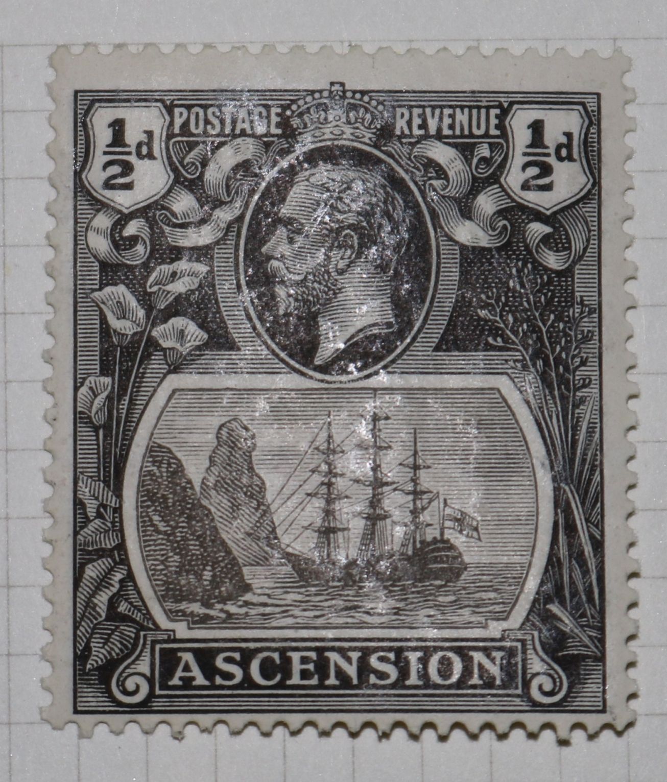 1922-61 collection of Ascension Island stamps on leaves including 1922 overprinted set mint, 1924 - Image 3 of 3
