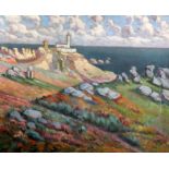 A. Bailly (20th C.)oil on canvasLe Phare du Paonsigned and dated 192029 x 36in. unframed