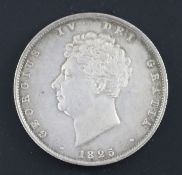 A George IV silver half crown 1825, GEF, toned