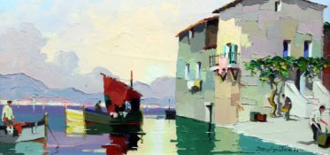 § Cecil Rochfort D'Oyly John (1906-1993)oil on canvasSunrise at Cassis, near St Tropezsigned and