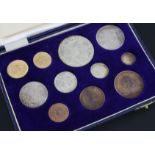 A South Africa tri-centenary 1952 commemorative eleven proof coin set, portraits of George V, to