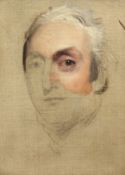 Attributed to Sir Thomas Lawrence (1769-1830)oil on canvasStudy for a portrait of a gentleman, J