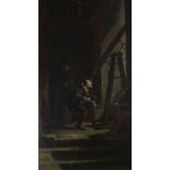 Attributed to Carl Spitzweg (1808-1885)oil on wooden panelThe Astrologermonogrammed11 x 6.25in.,