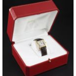 A gentleman's 1990's 18ct gold Cartier 'Tank Francaise' automatic wrist watch, with Roman dial and