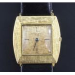A gentleman's 1960's 18ct gold Vacheron & Constantin manual wind dress wrist watch, with quarterly