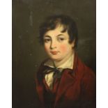 19th century English Schooloil on canvasPortrait of a youth, a member of the Shelley family20.5 x