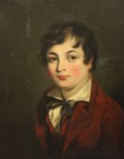 19th century English Schooloil on canvasPortrait of a youth, a member of the Shelley family20.5 x