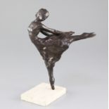 § Sydney Harpley (1927-1992). A bronze figure, 'Dancer', signed in the bronze, on marble base,