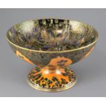 Daisy Makeig-Jones for Wedgwood- 'Fairy Gondola'. A flame fairyland lustre chalice bowl, c.1924, the