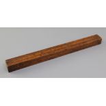 An 18th century Everard type boxwood gauger's slide rule by Edward Roberts, inscribed, the four