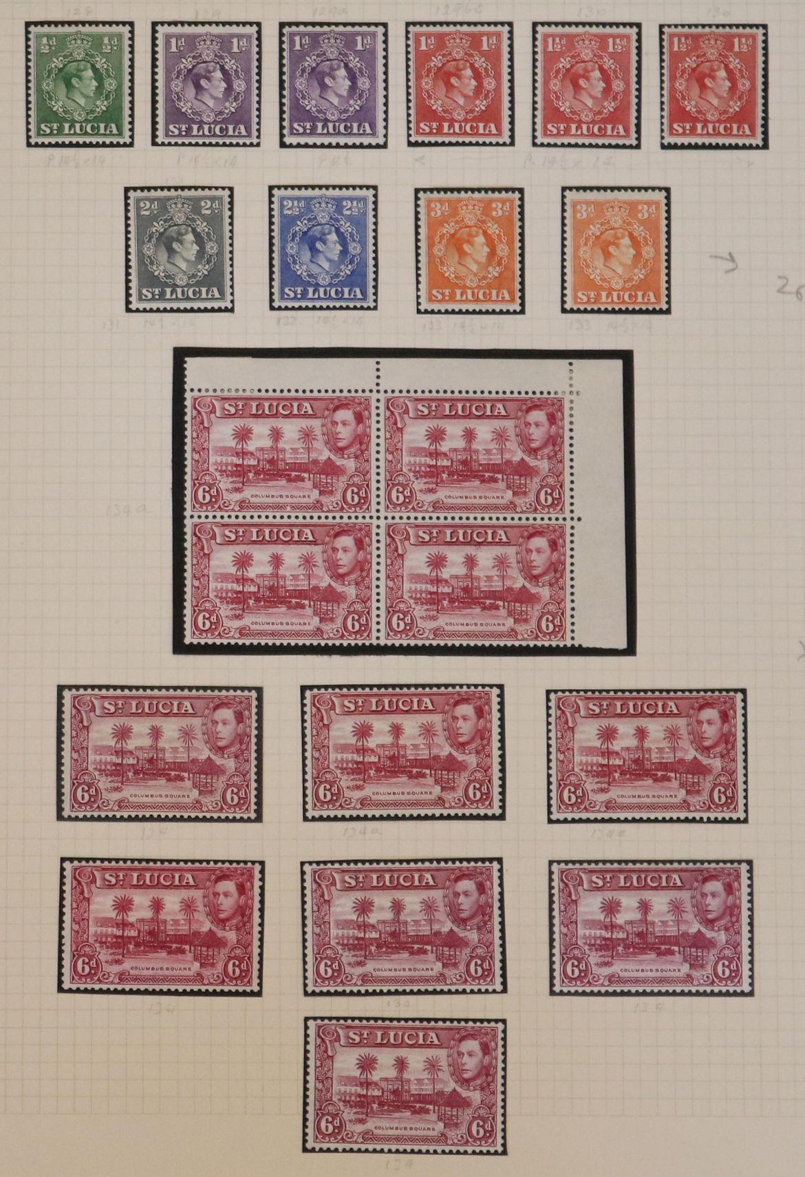 A mint and used accumulation of British Empire stamps on leaves and stockcards including Basutoland,