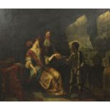 18th century French Schooloil on canvasLady with attendant and black serving boy32 x 37in.