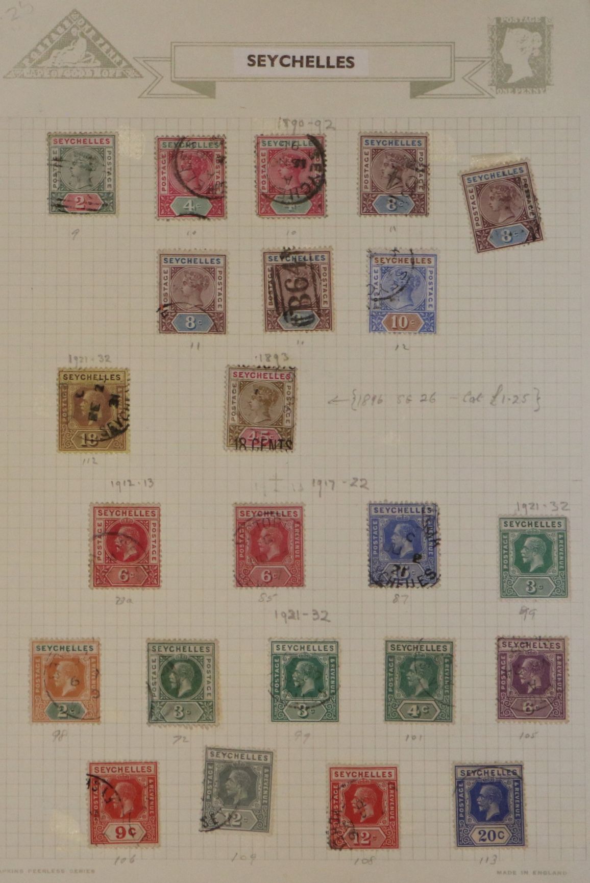 A QV to QEII selection of British Empire stamps in a stockbook including Ascension Island 11/2d with - Image 2 of 3