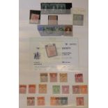 A QV to QEII selection of British Empire stamps in a stockbook including Ascension Island 11/2d with