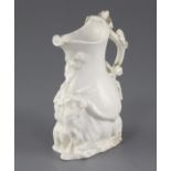 An unusual Chelsea 'goat' jug, circa 1745, modelled with two goats, flowering branches and a