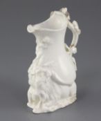 An unusual Chelsea 'goat' jug, circa 1745, modelled with two goats, flowering branches and a