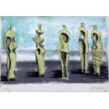 § Henry Moore (1898-1939)coloured lithographStanding Figuressigned in pencil, dated '50 and numbered