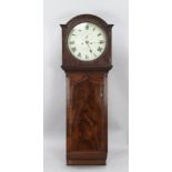 Jno. Wyatt of Altrencham. A Regency mahogany drop dial wall clock with plain architectural case,