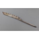 A late William IV silver "quill" pen by Charles Reily & George Storer, with later? nib, London,