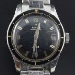 A gentleman's rare 1960's stainless steel Zenith S.58 automatic military pilot's wrist watch, the