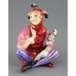 A Royal Doulton figure 'Lady Jester' HN1285, green printed marks and RD number 737564, inscribed