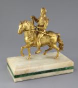 A 19th century French ormolu model of Charles Emanuel, Duke of Savoy, riding a horse, on