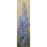 James Valentine Jelley (1885-1942)pastel on paperStudy of Delphiniums in a vasesigned20.25 x 6.