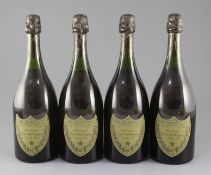 Four bottles of Dom Perignon 1971 Vintage Champagne.