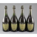 Four bottles of Dom Perignon 1971 Vintage Champagne.