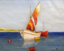 § Cecil Rochfort D'Oyly John (1906-1993)oil on canvasFishing boats on a calm seasigned16 x 20in.