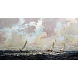 § Keith Shackleton (1923-2015)oil on panelYacht racing off the coastsigned and dated '4720 x 34in.