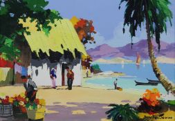 § Cecil Rochfort D'Oyly John (1906-1993)oil on canvasCaribbean coastal landscapesigned10 x 14in.