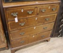 An oak chest of drawers, W.93cm