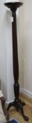 An Edwardian mahogany 'bedpost' torchere, H.170cm