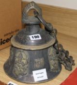 An Indian bronze bell