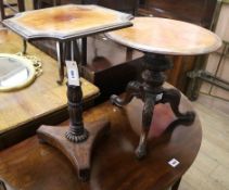 Two occasional tables, H.49cm and 59cm