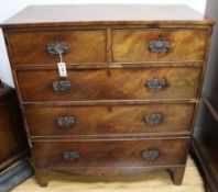 A Regency mahogany chest of drawers, W.93cm