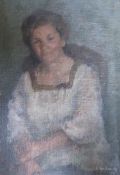 A HollowayoilPortrait of a ladysigned and dated '8621 x 14.5cm