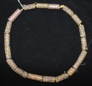 A Murano cane rod necklace, 19th/20th century for African market