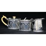 3 piece plated tea set