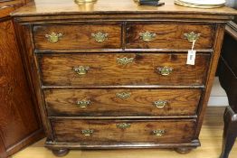 An oak chest of drawers, W.97cm