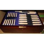 A canteen of plated fiddle pattern flatware (setting for twelve)