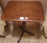 An early Victorian mahogany tilt top wine table, W.53cm